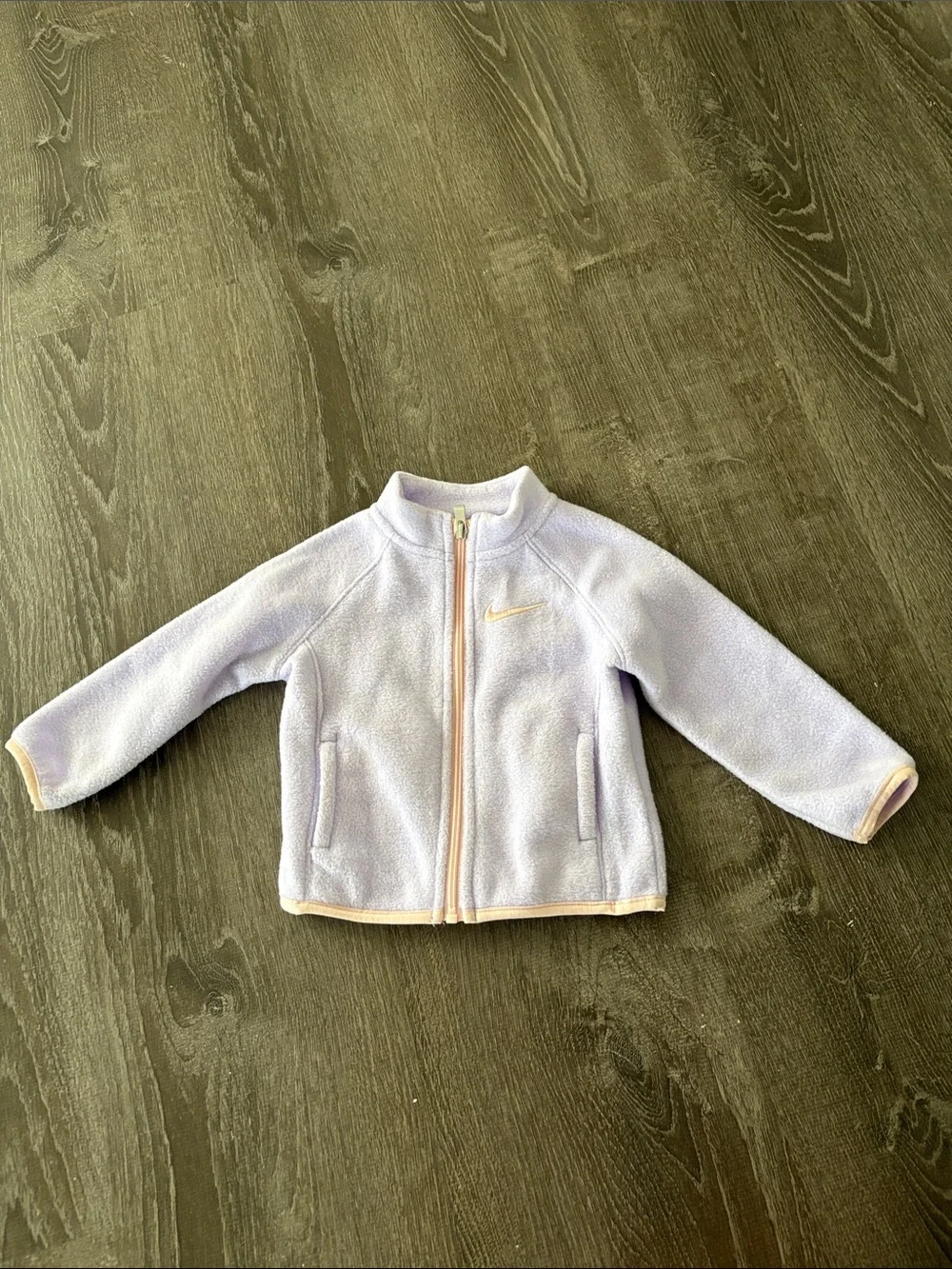 Nike Kids Lavender Fleece Jacket with Pale Pink Trim